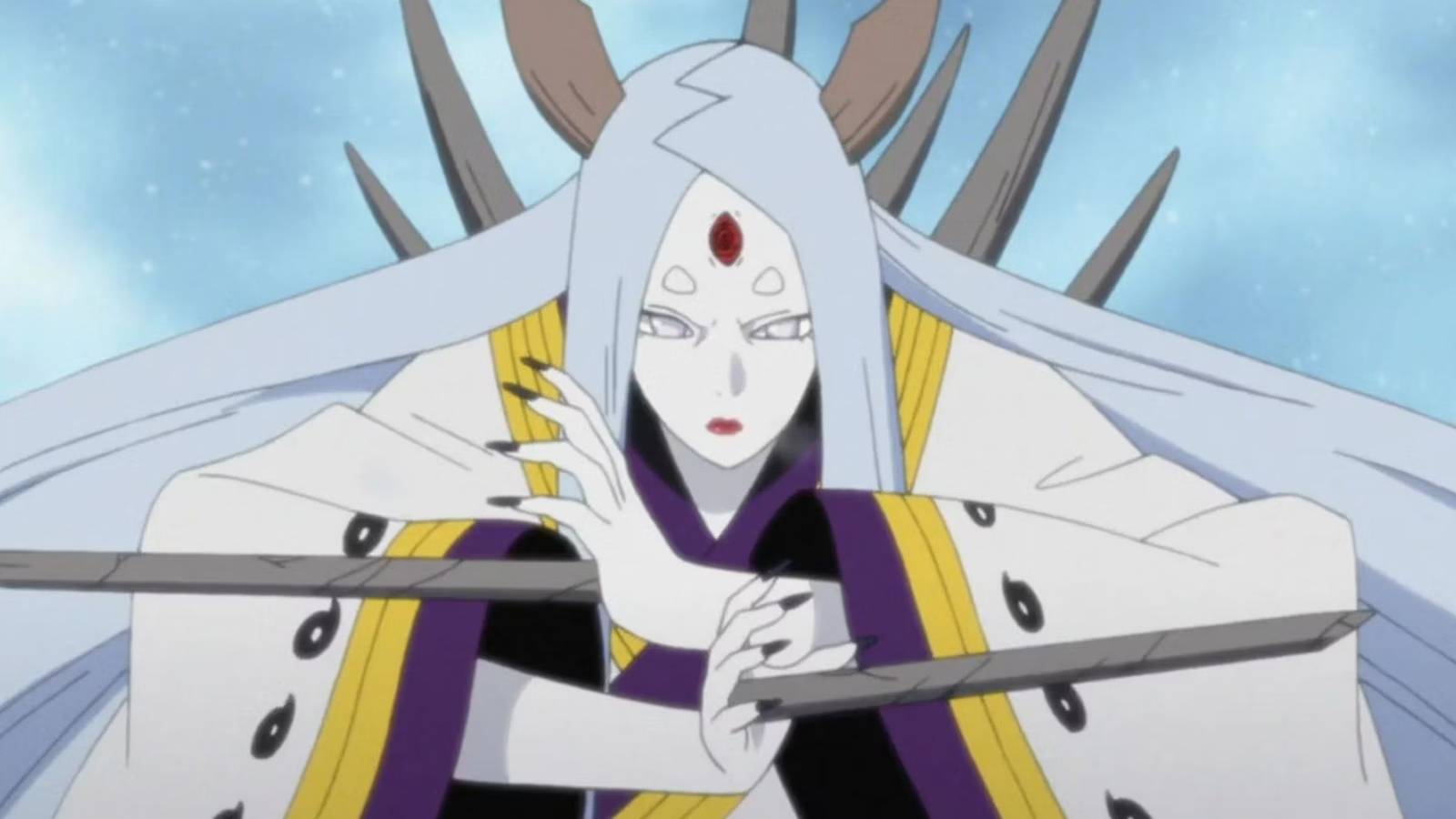 kaguya otsutsuki Using The  All-Killing Ash Bones Juts In Naruto