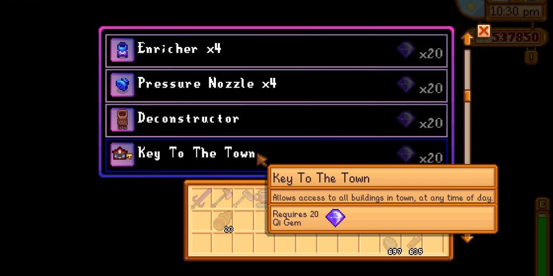 Key To The Town in Stardew Valley