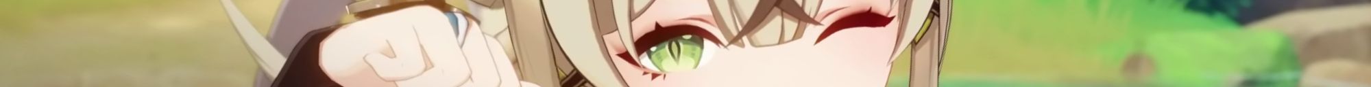 a narrow image strip of kirara's eyes - Genshin impact 