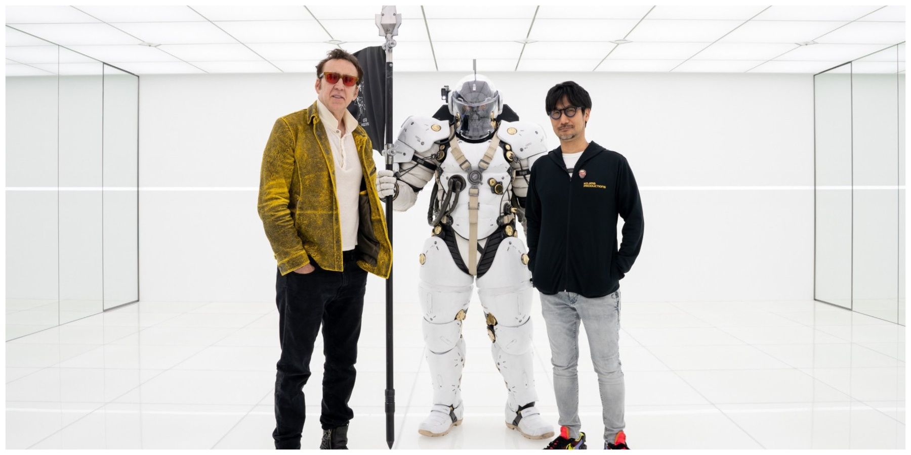 Kojima and Nicholas Cage Studio Tour Photo