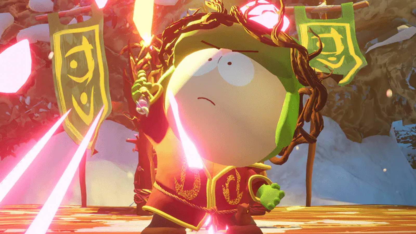 Kyle using Elvish powers in South Park Snow Day