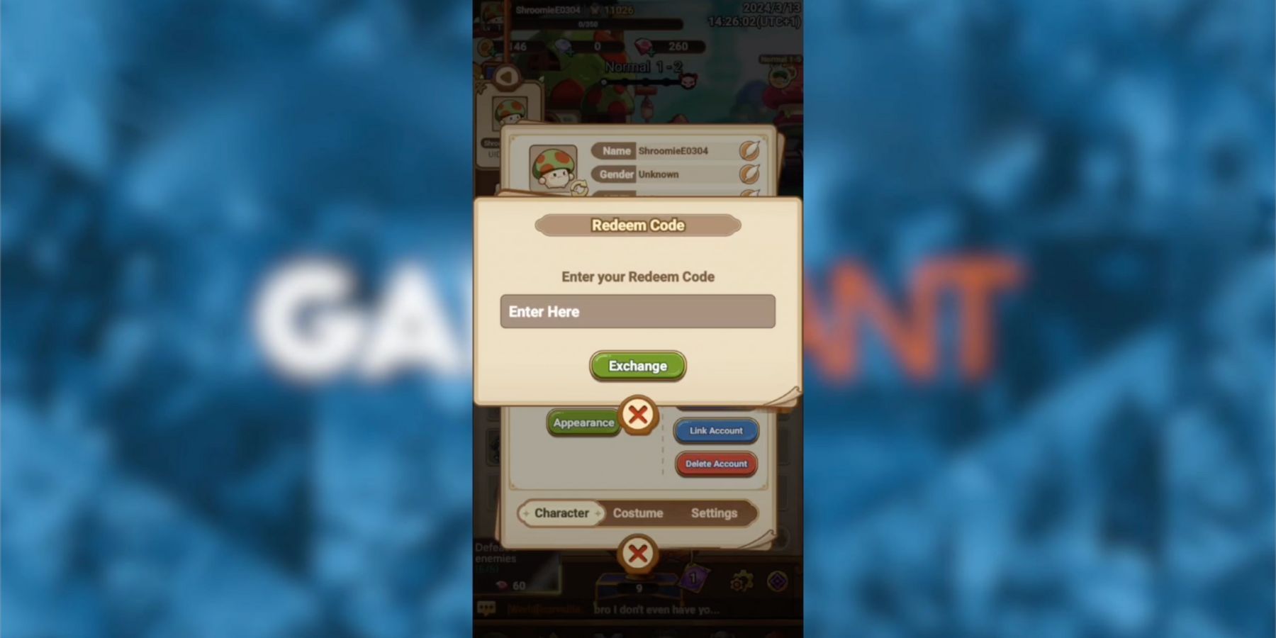 Legend of Mushroom Codes image.