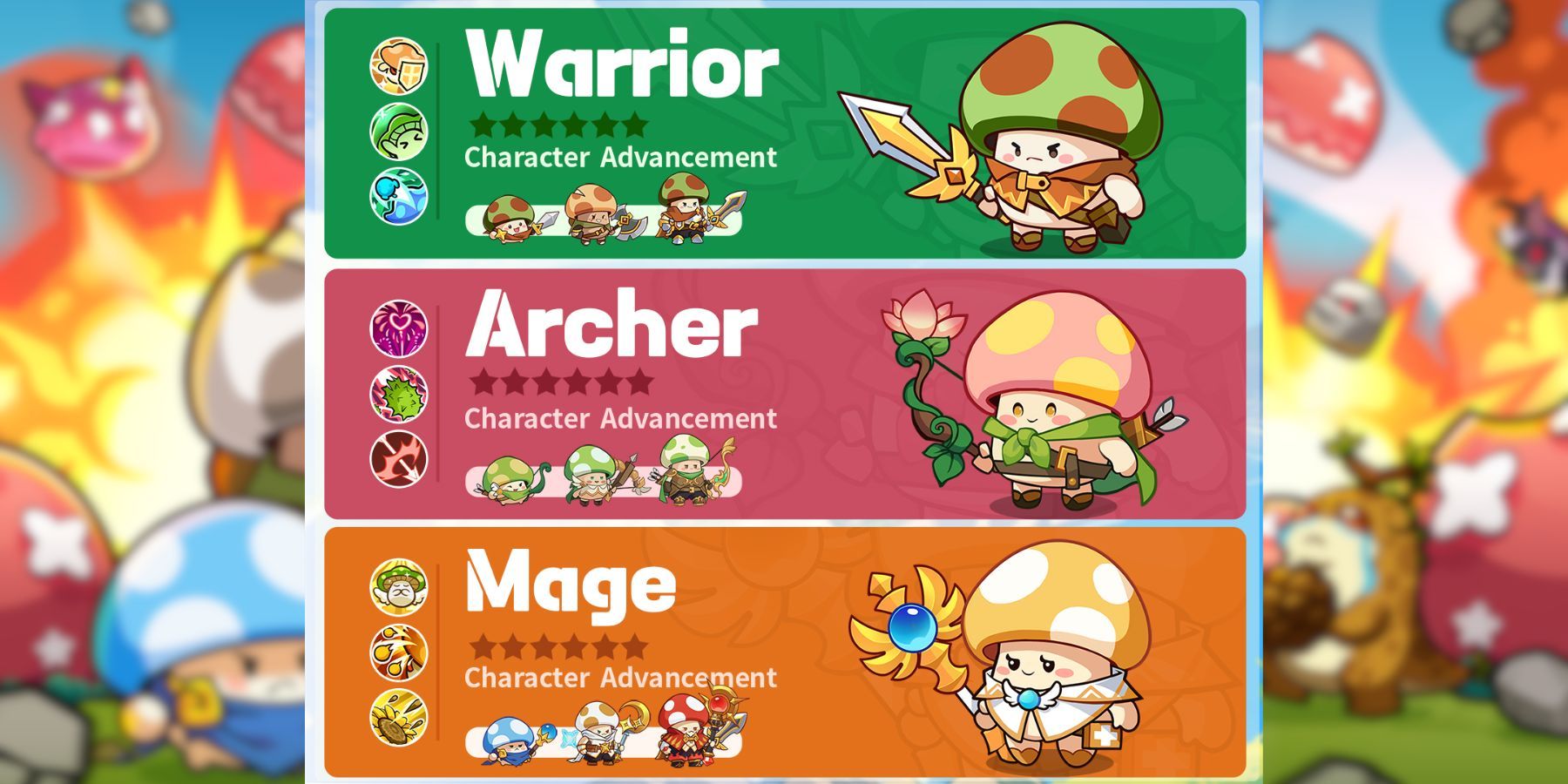 Legend of Mushroom: classes