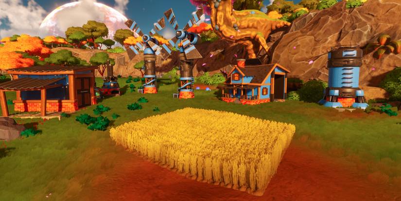 wheat in front of homestead