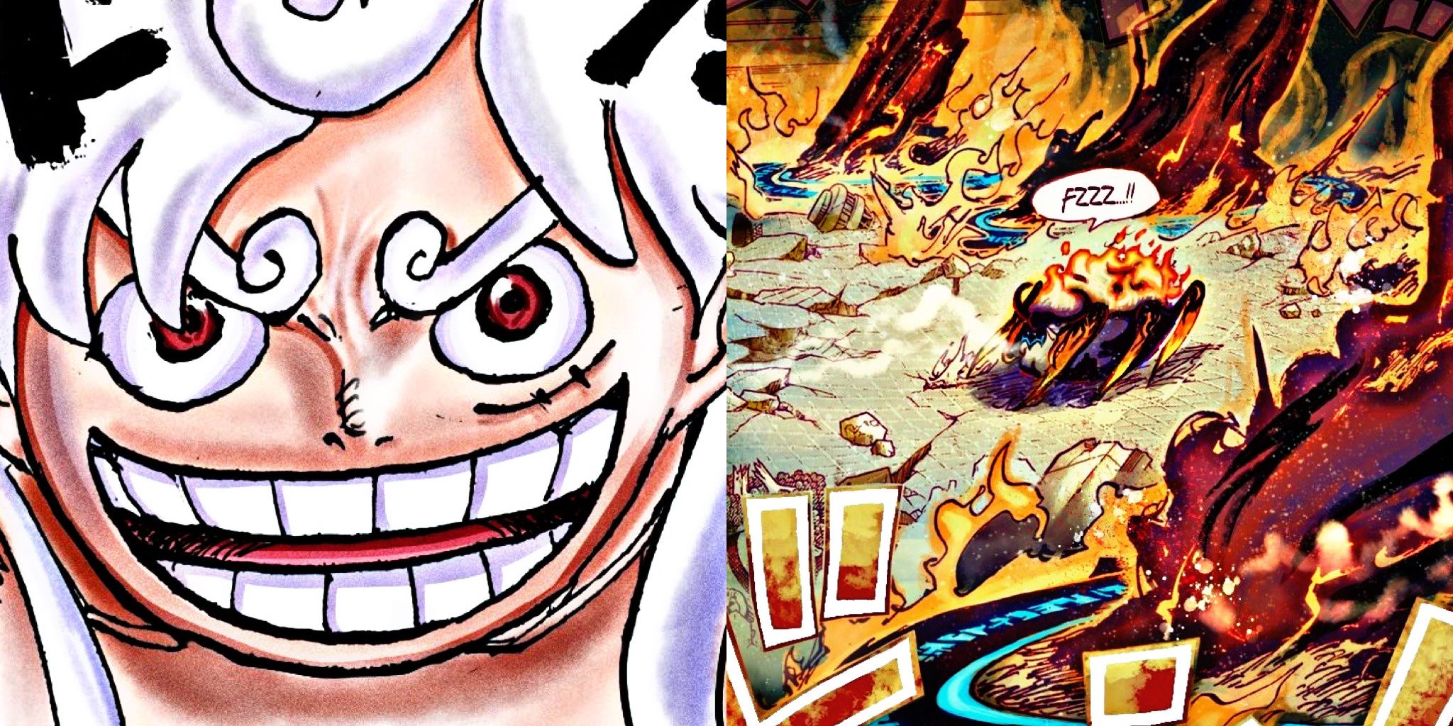 luffy vs the five elders one piece