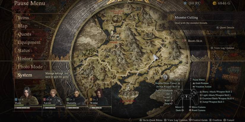 main menu in dragons dogma 2