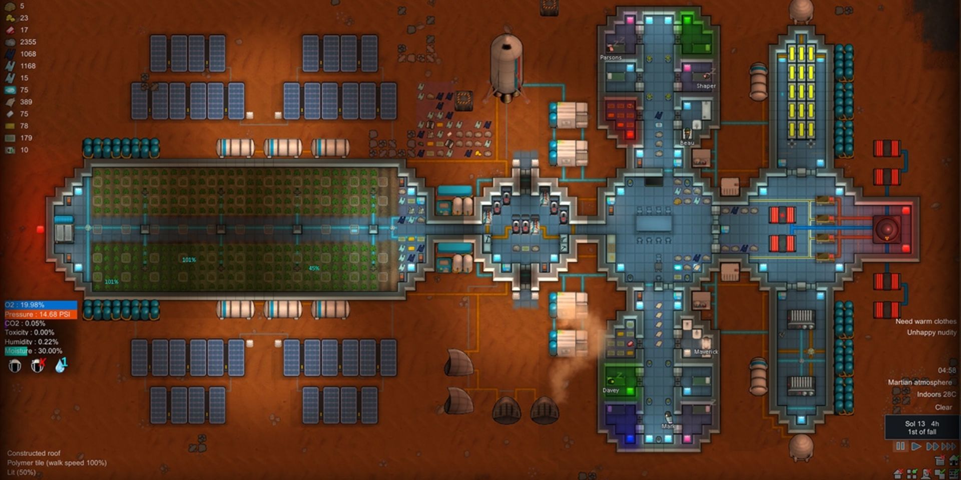 A large space colony in MarsX