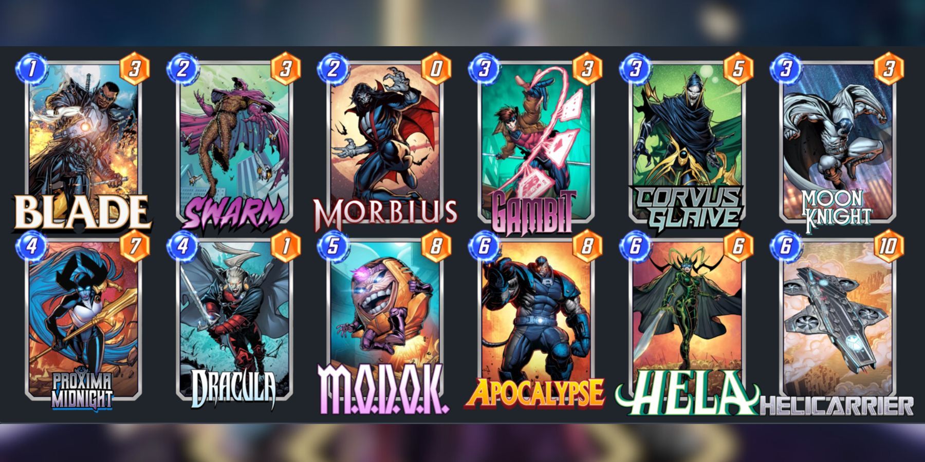 best cards to combo with proxima midnight.