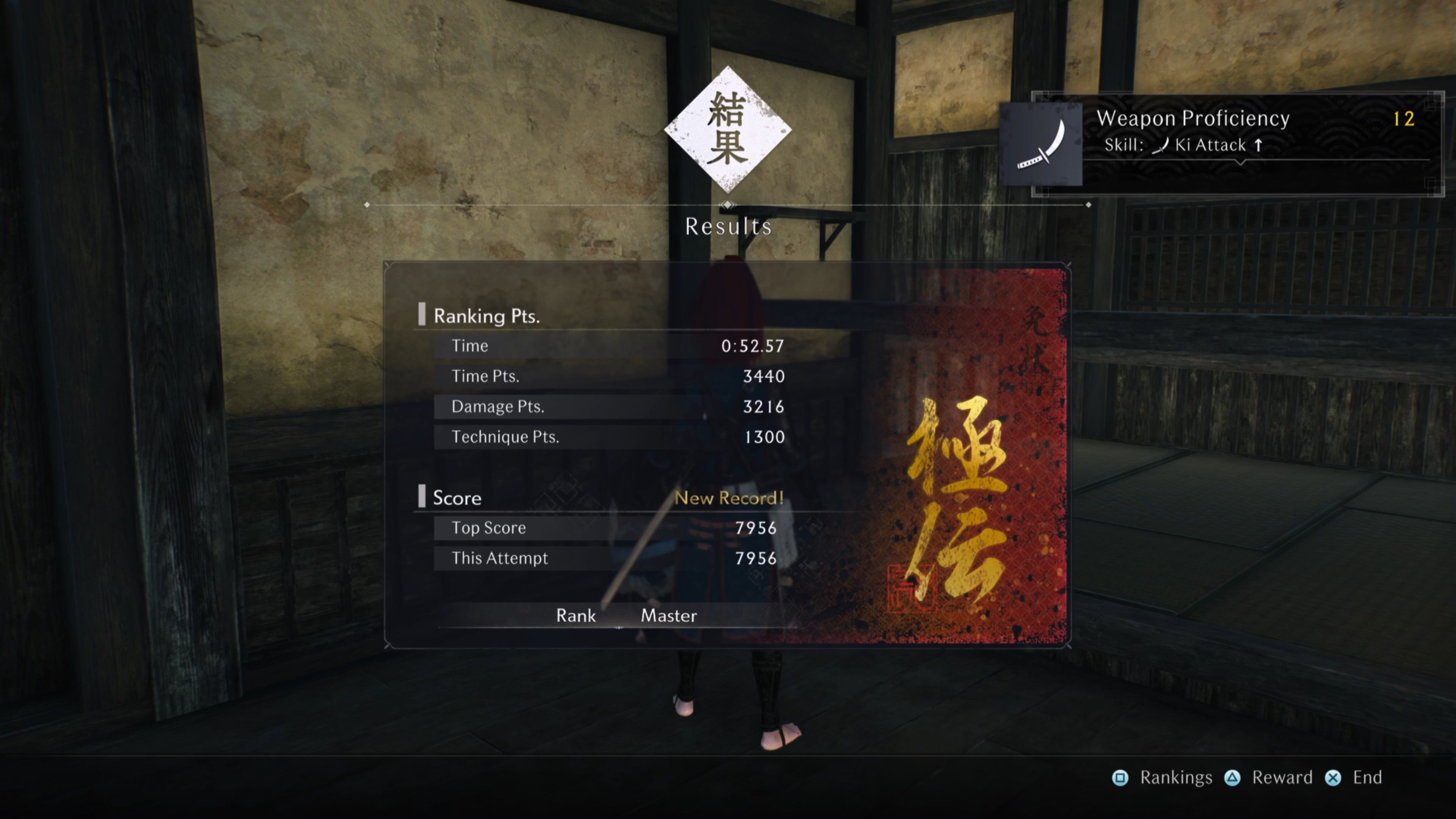 Master Ranking in the Dojo in Rise of the Ronin