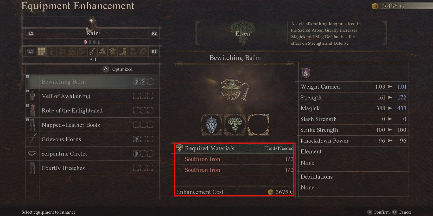 materials required from enhancement in dragons dogma 2