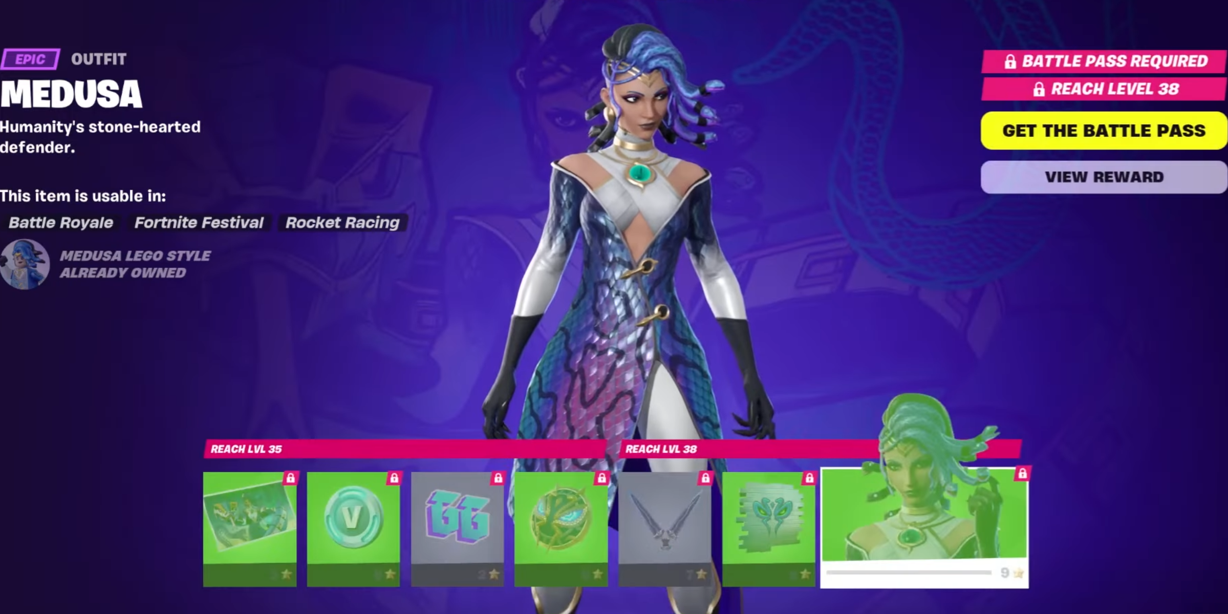 medusa battle pass page