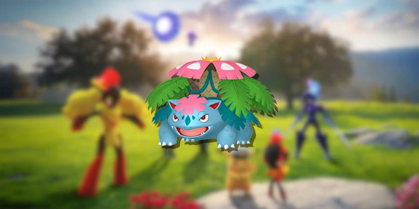 Image of Mega Venusaur in the foreground from Pokemon GO