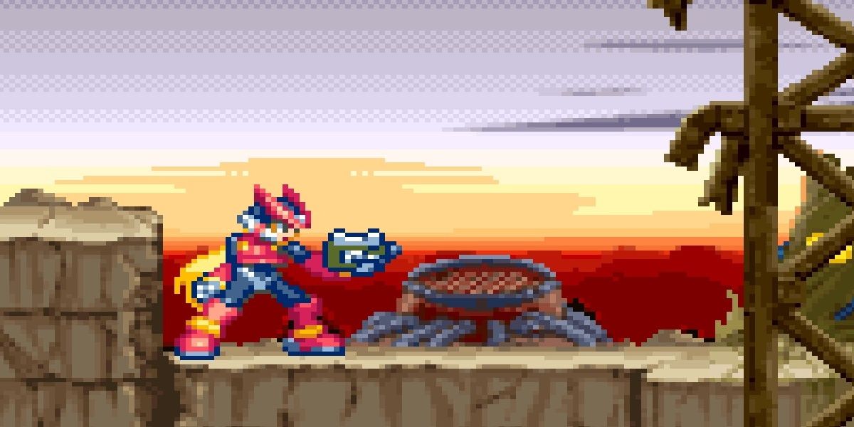 zero firing a weapon in mega man zero 2