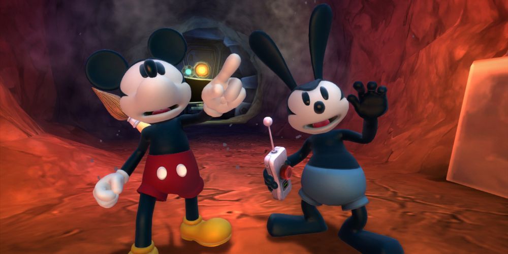 Mickey Mouse and Oswald in Epic Mickey 2.