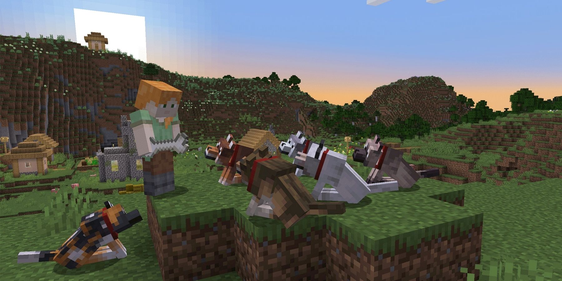 Minecraft Image Shows Real-Life Inspirations for All the New Wolf Variants