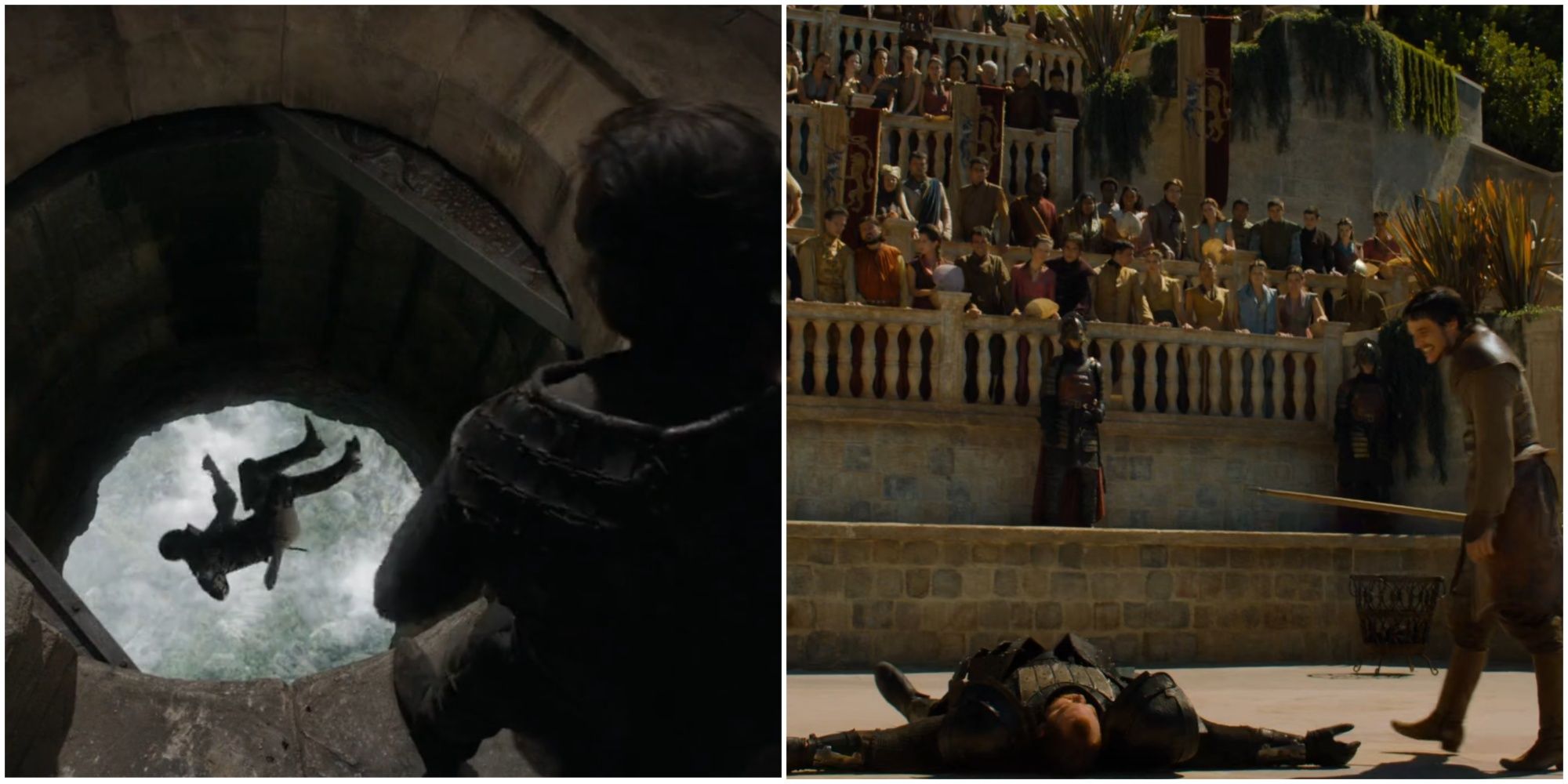 Bronn vs. Ser Vardis and the Mountain and the Viper in Game of Thrones.