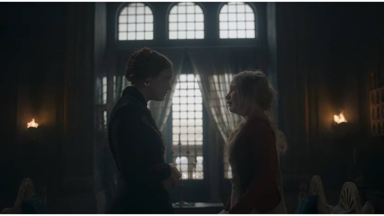 Alicent Hightower and Dyana in House of the Dragon.