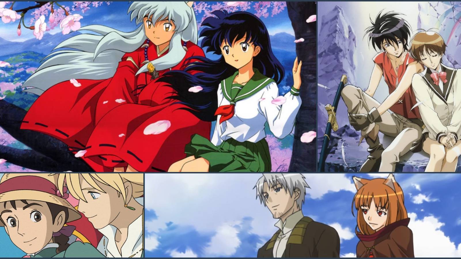 Inuyasha, Escaflowne, Howl's Moving Castle. Spice & Wolf