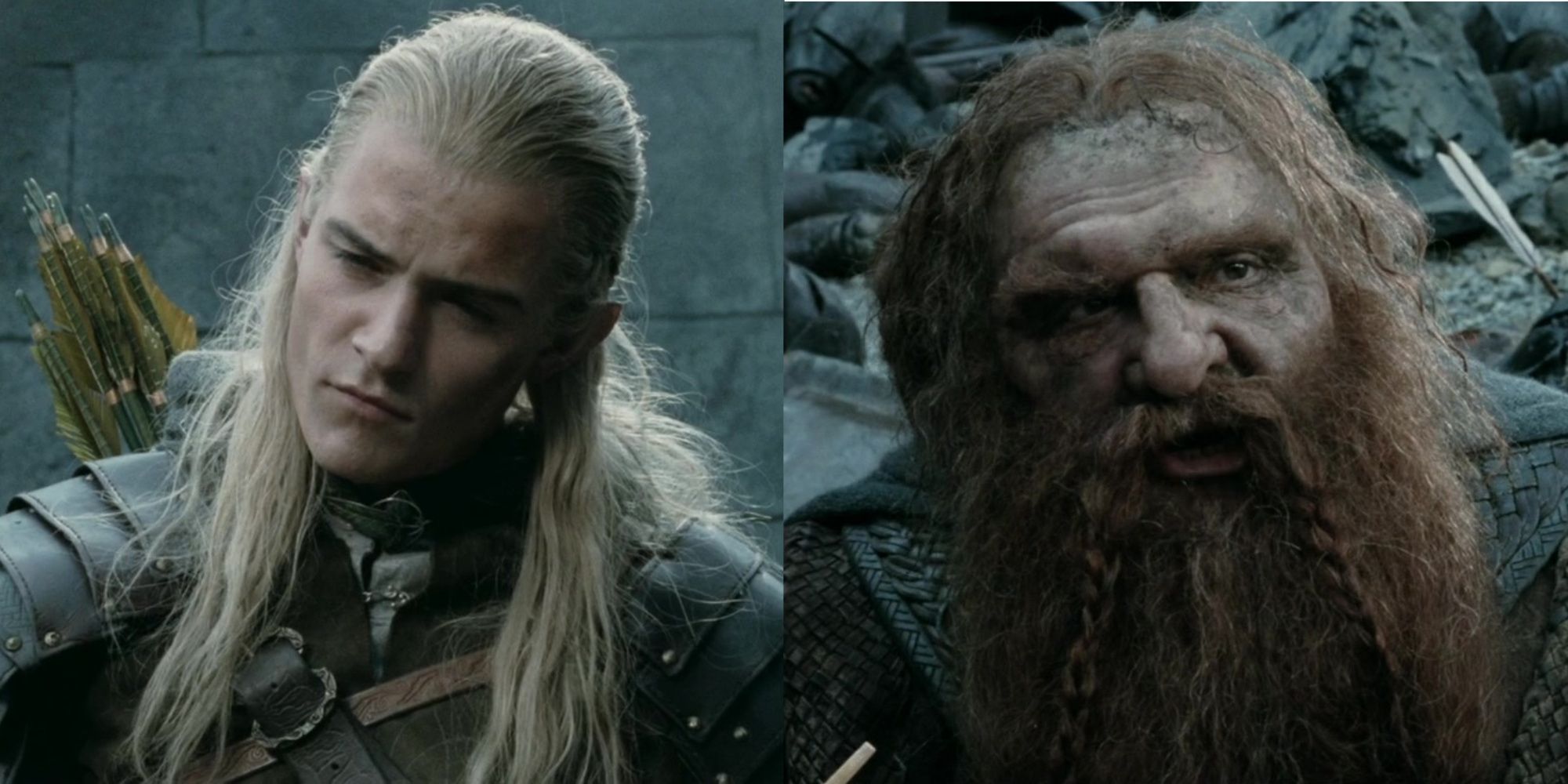 Split image of Legolas and Gimli