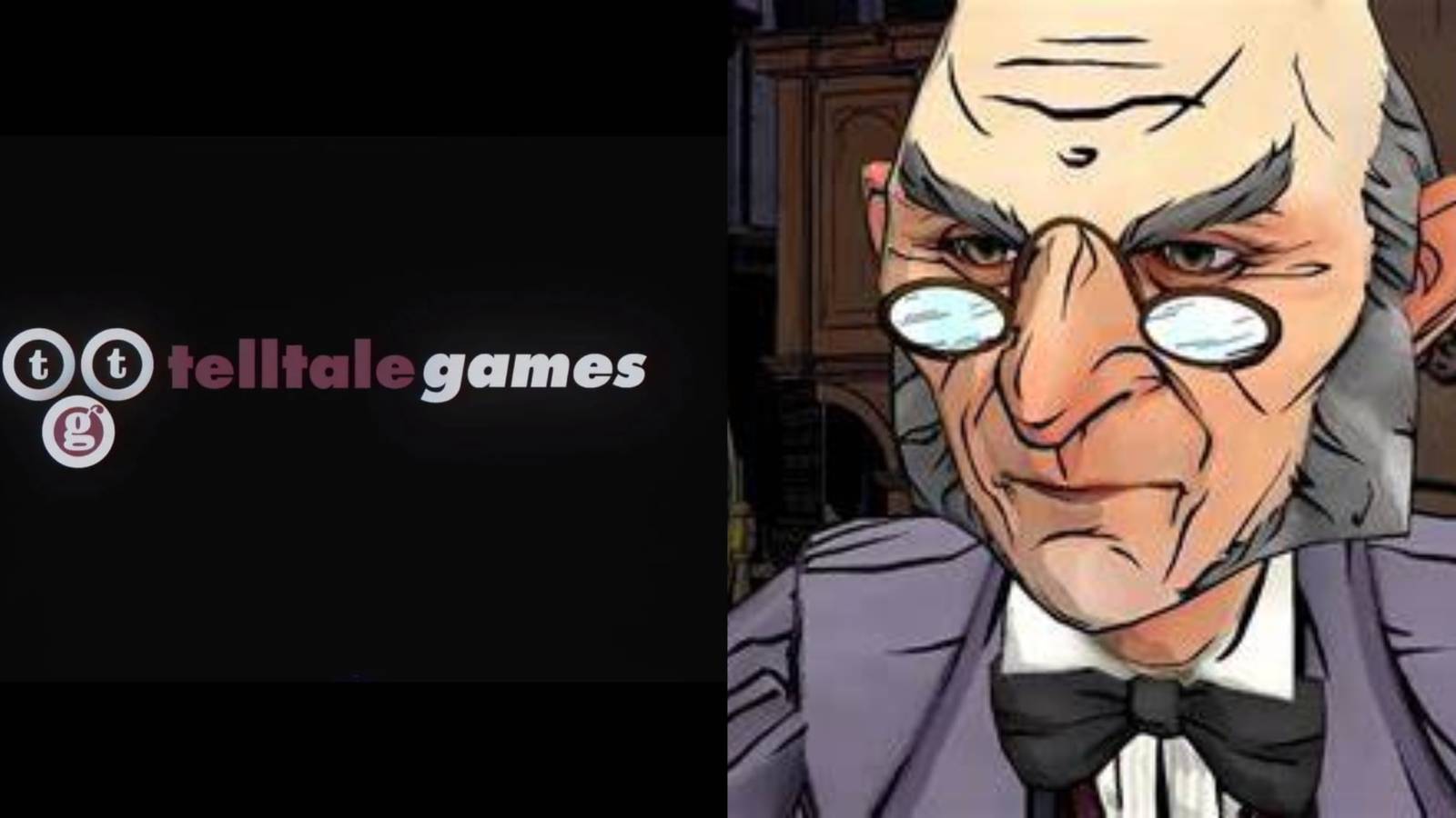 Telltale Games Logo and Ichabold Crane from The Wolf Among Us