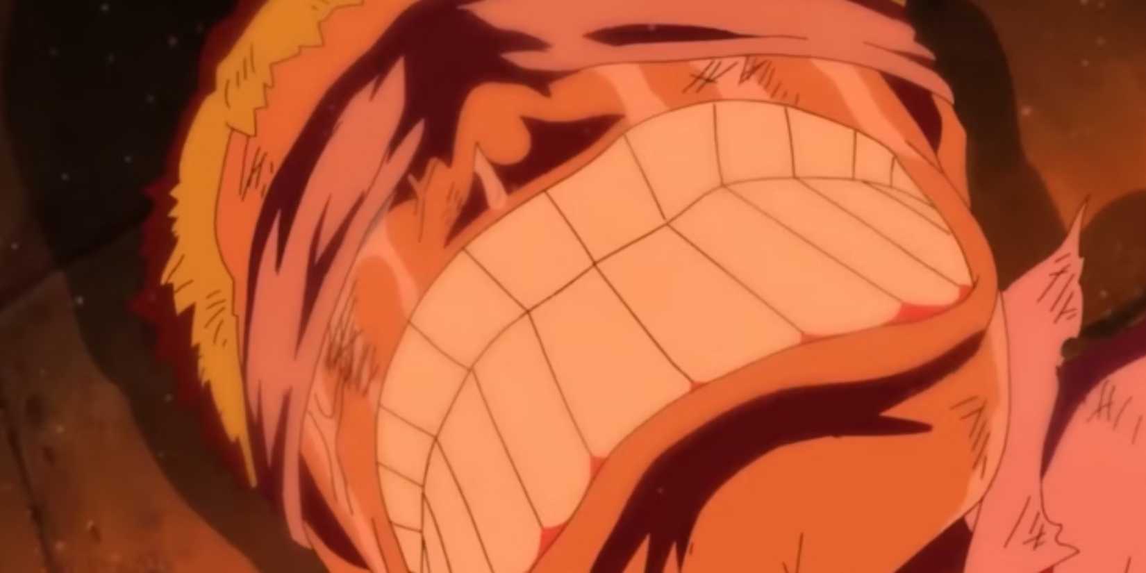 Young Doflamingo being crucified and almost burned alive in One Piece