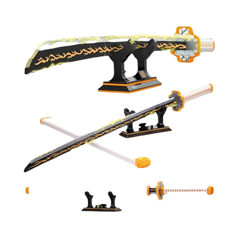 enitsu Sword Building Set, 38.8in Demon Slayer Sword Set with Scabbard and Stand (956 Pieces)