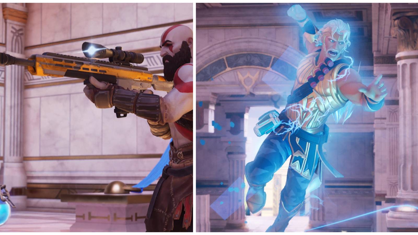 kratos with zeus' artemis dmr and zeus boss fight