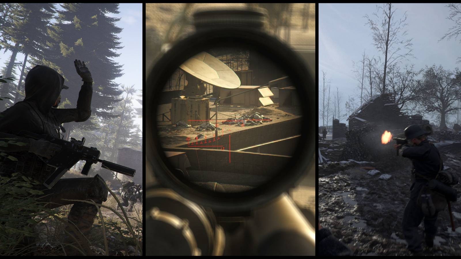 Screenshots from Ghost Recon Wildlands, SCP: 5K, and Hell Let Loose