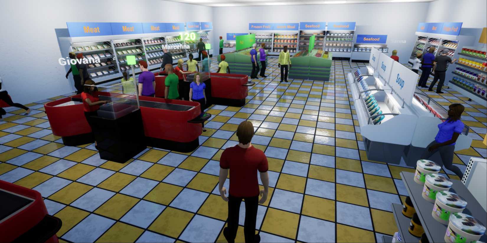 King Of Retail - shop sim - player standing on shop floor