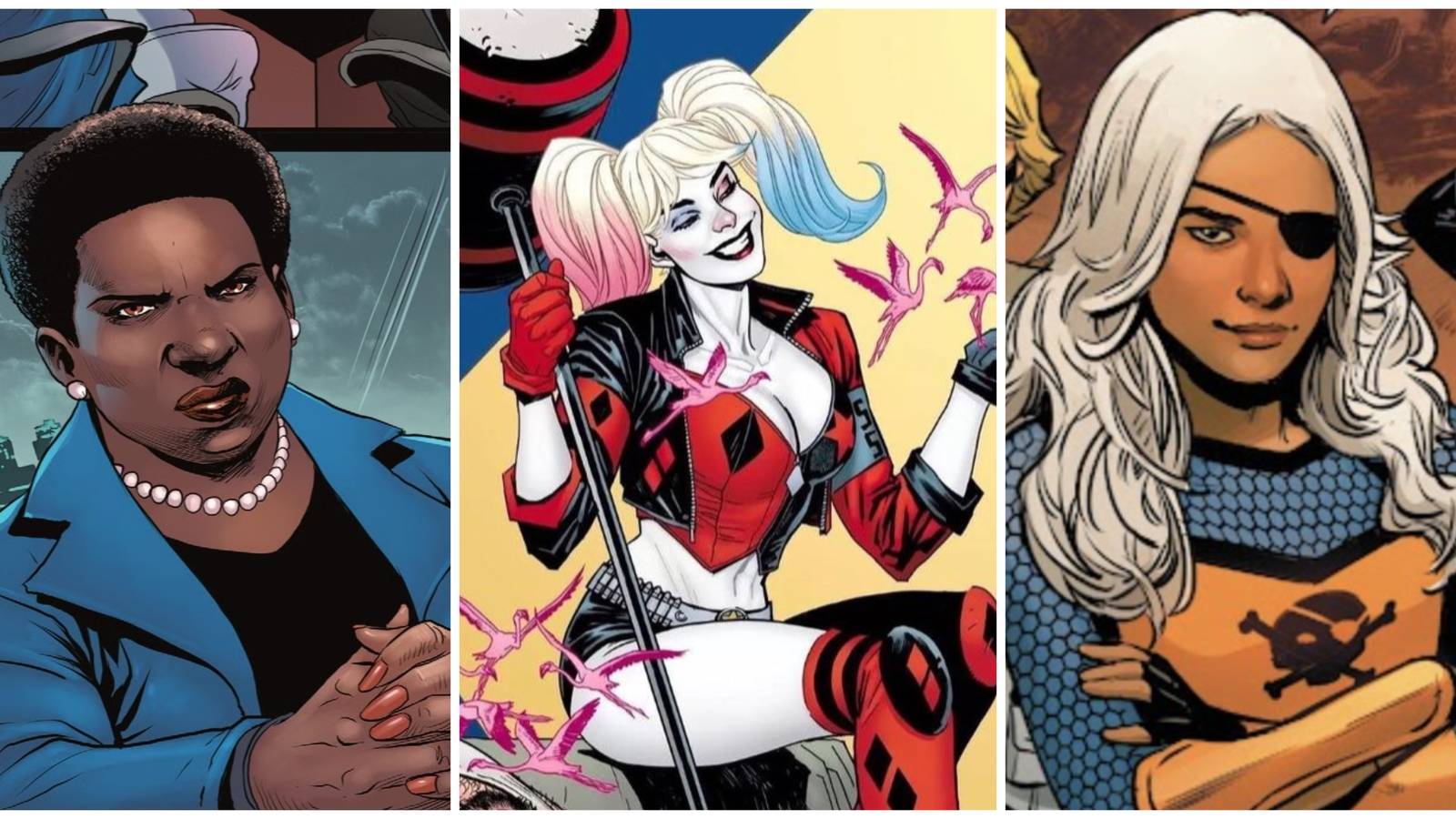 amanda waller, harley quinn, rose wilson