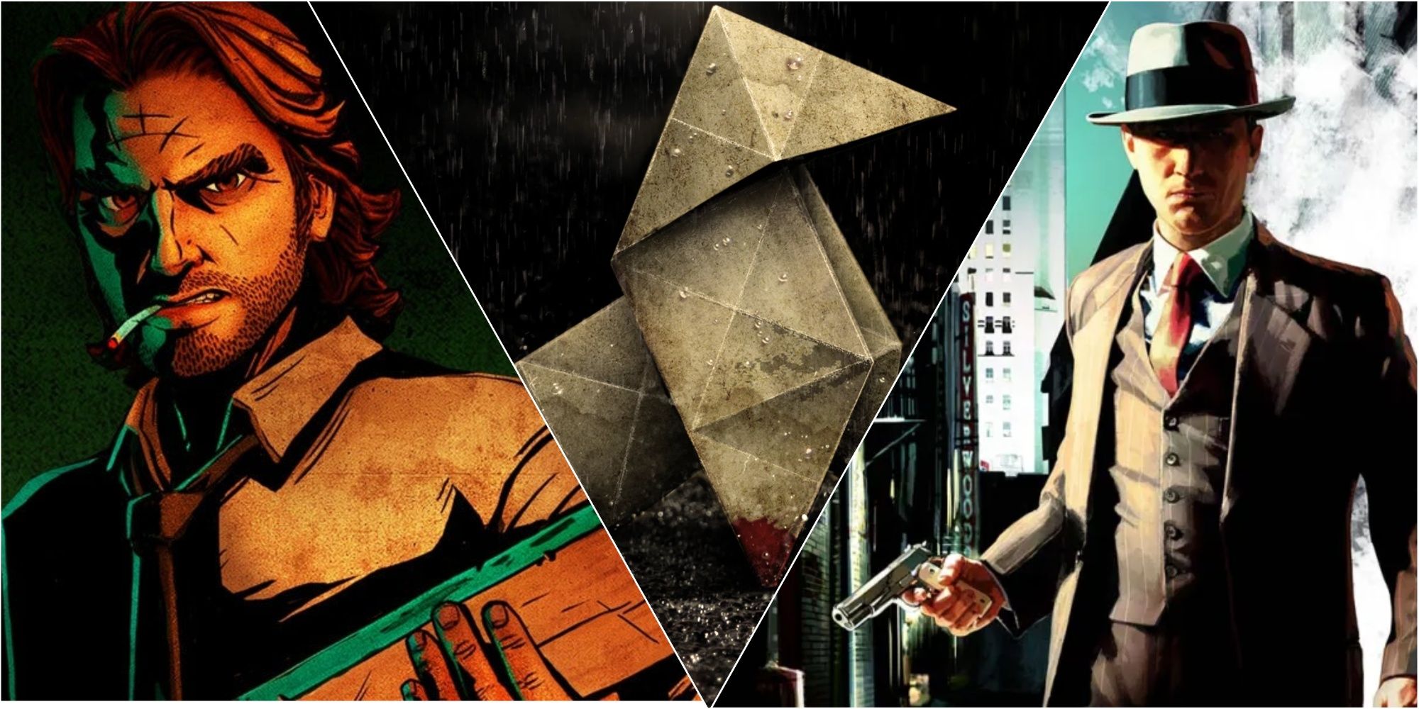 Posters for The Wolf Among Us, Heavy Rain and LA Noire