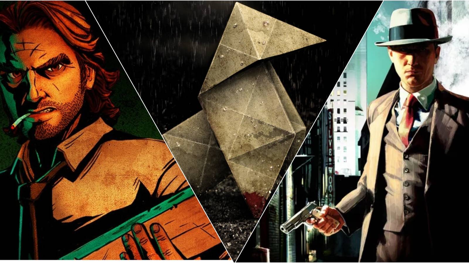 Posters for The Wolf Among Us, Heavy Rain and LA Noire