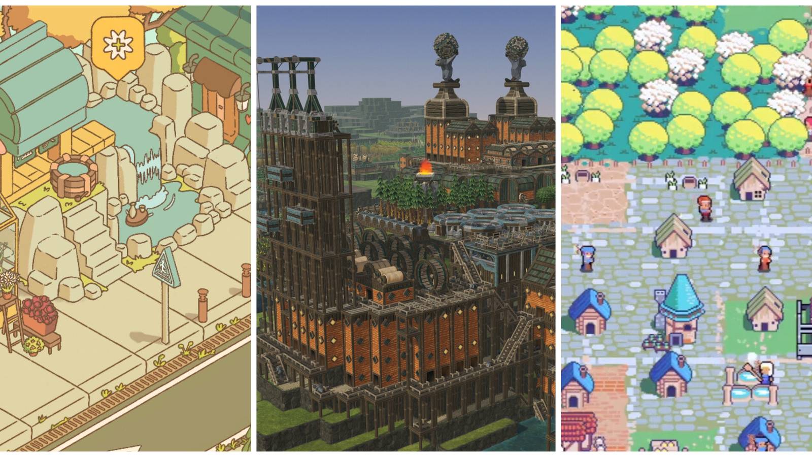 Best Indie City Builders (Featured Image) - Minami Lane + Timberborn + DotAGE