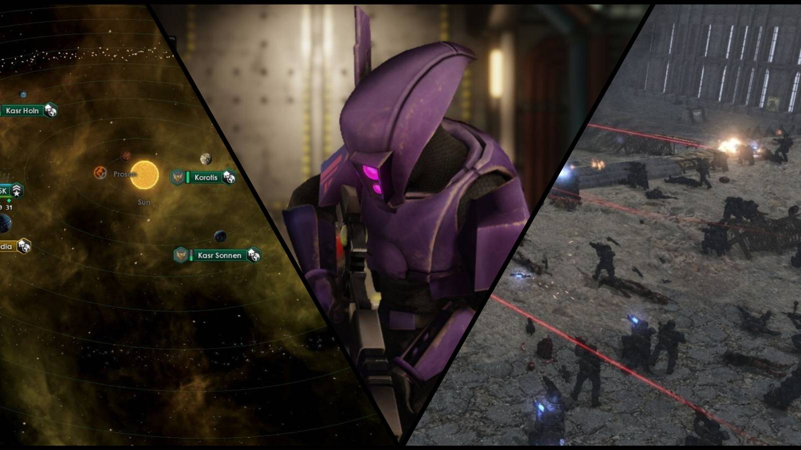 Screenshots from Warhammer 35M, XCOM 2, ASV UMW 40k