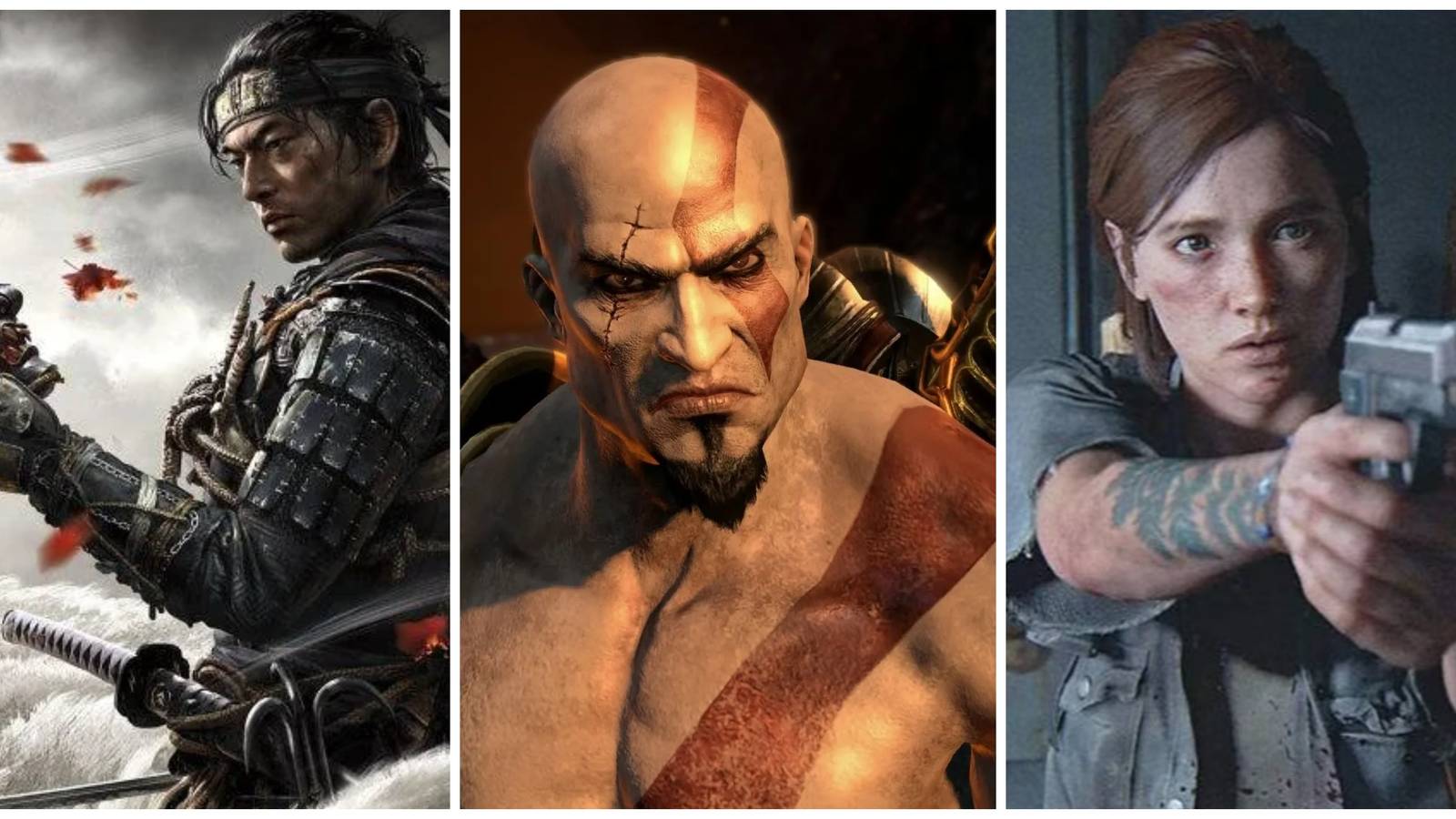 jin sakai, kratos, ellie williams