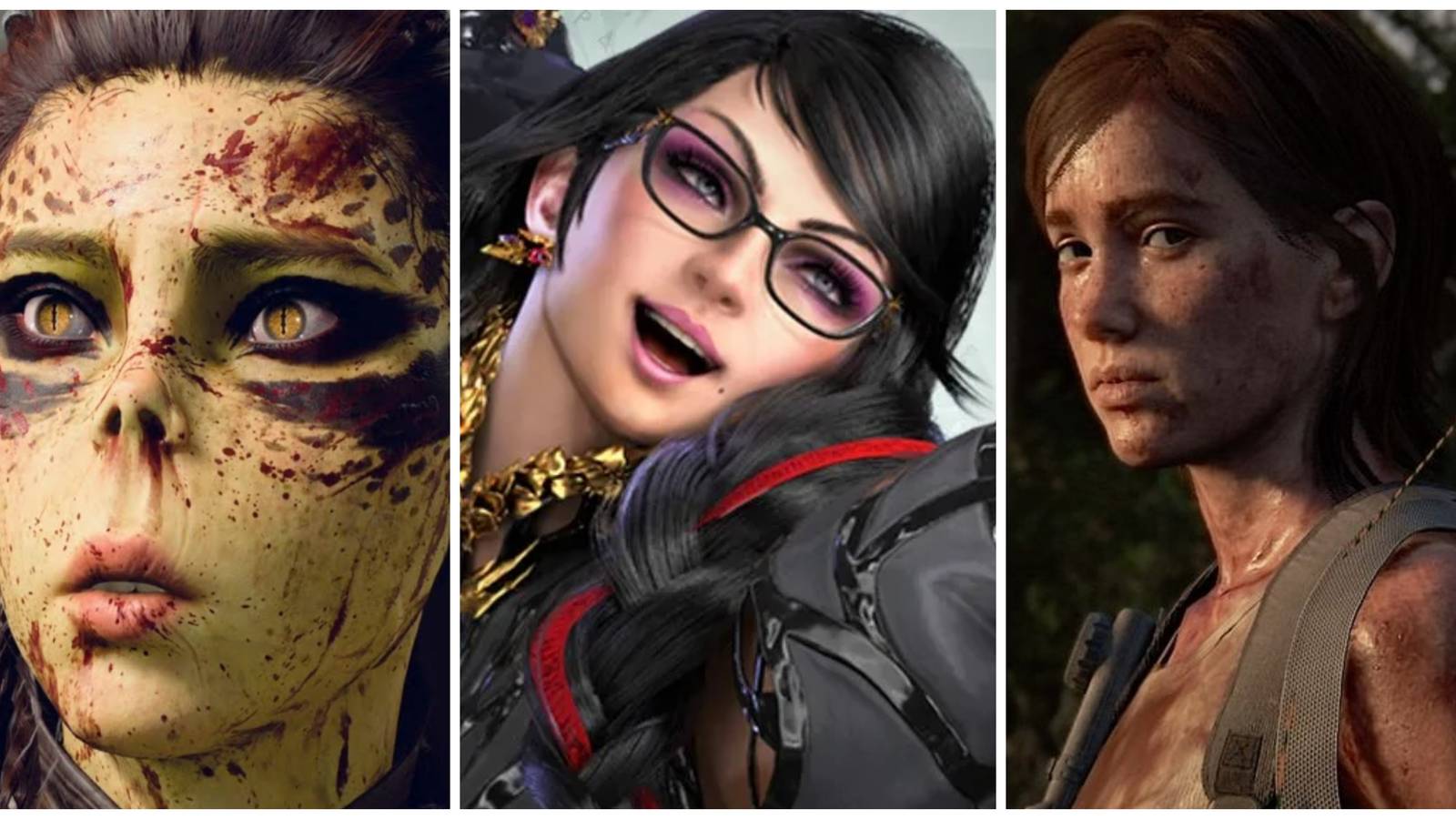 lae'zel baldur's gate 3, bayonetta from bayonetta, ellie williams the last of us part 2
