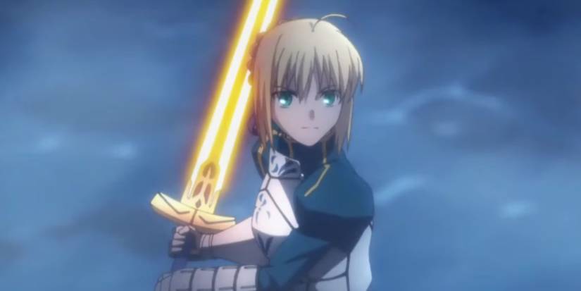 Saber revealing Excalibur for the first time in Fate/Zero