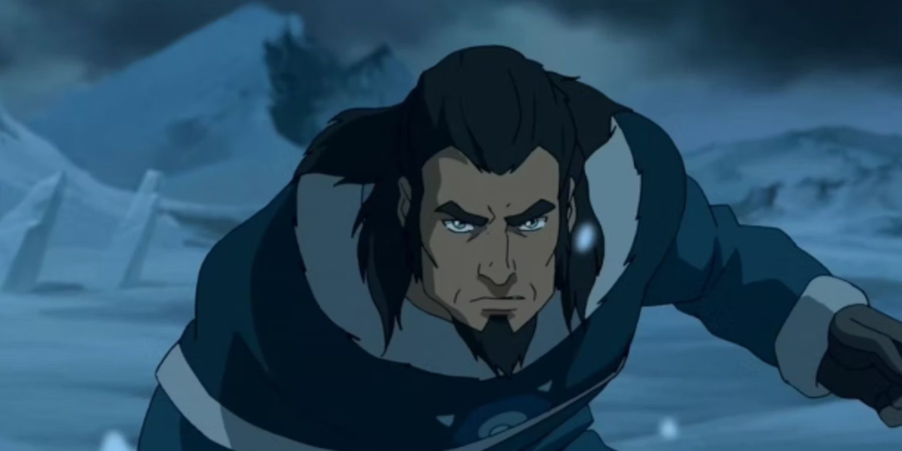 Tonraq preparing to fight the Red Lotus in The Legend of Korra