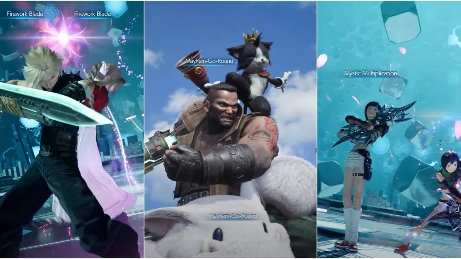 Cloud, Barret and Yuffie 