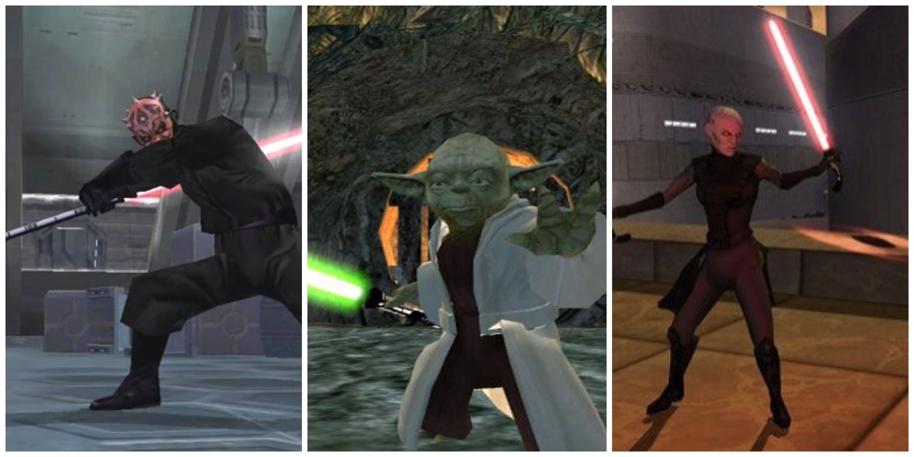 darth maul, yoda, ventress from battlefront classic collection