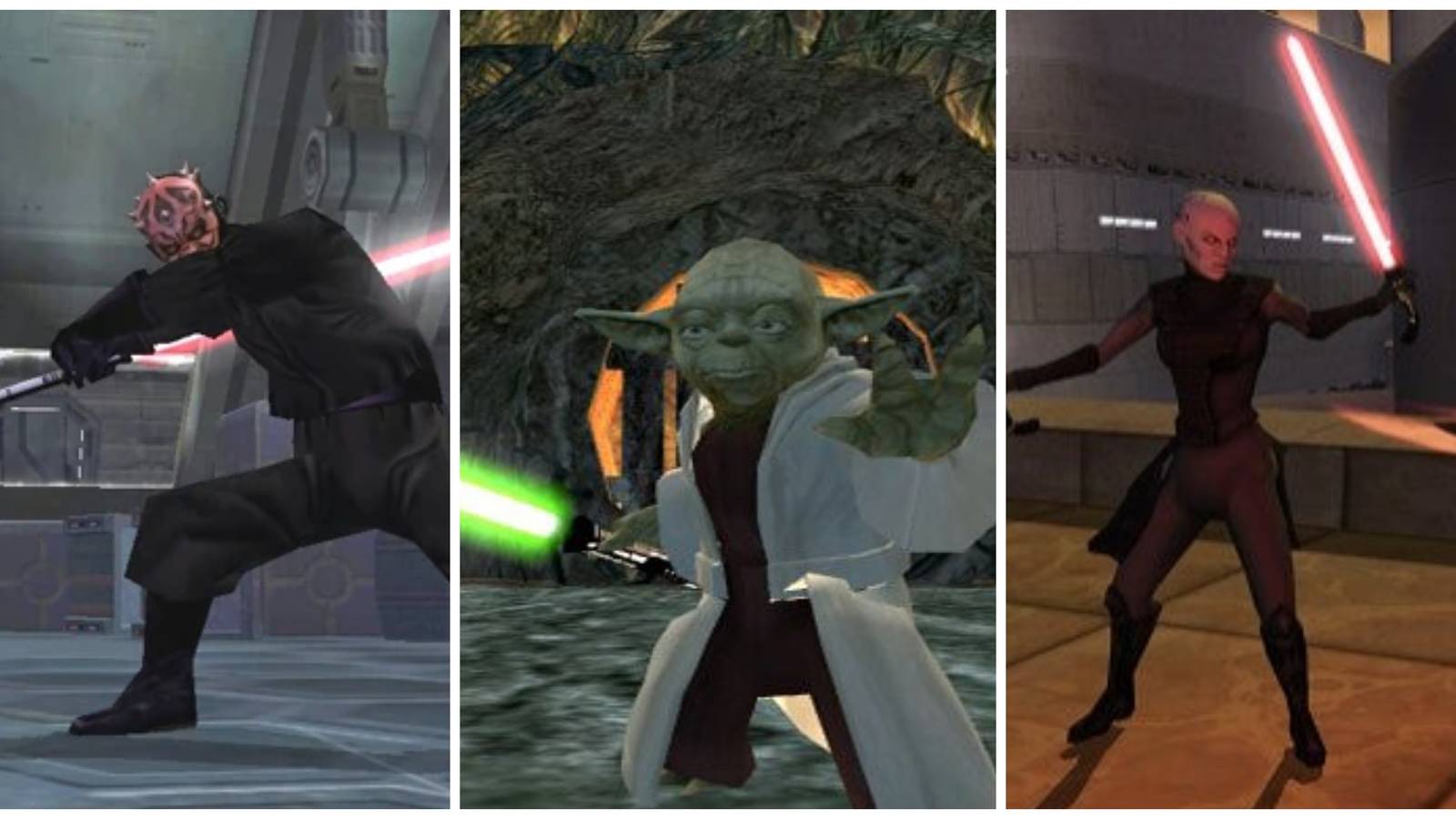 darth maul, yoda, ventress from battlefront classic collection