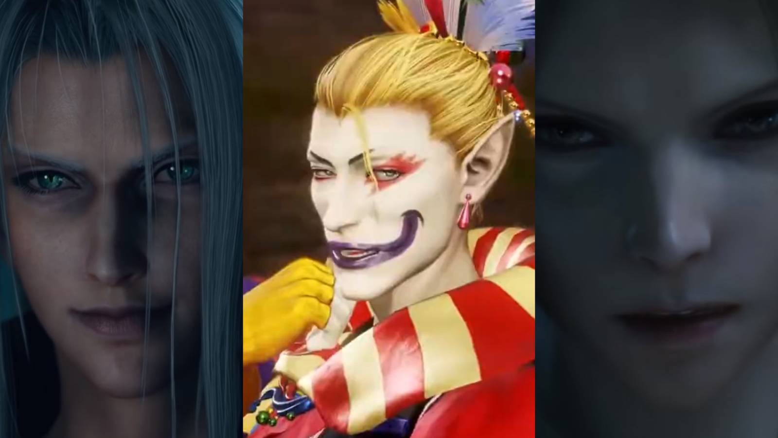 a collage of 3 final fantasy enemies