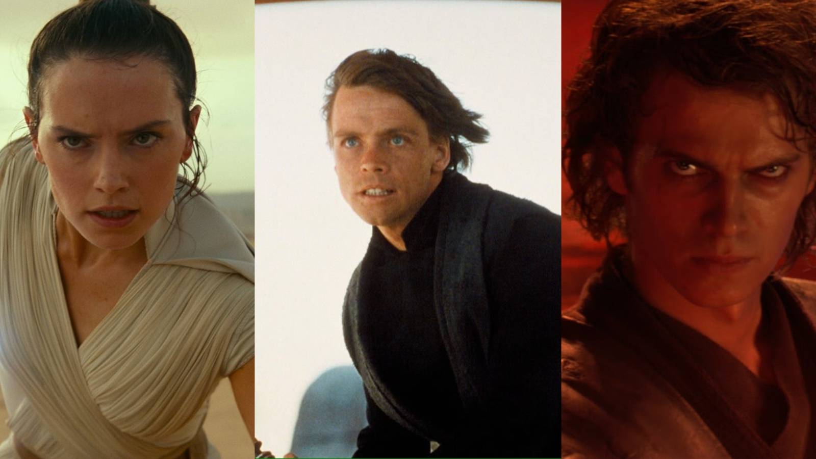 Star Wars Rey, Luke Skywalker, Anakin Skywalker