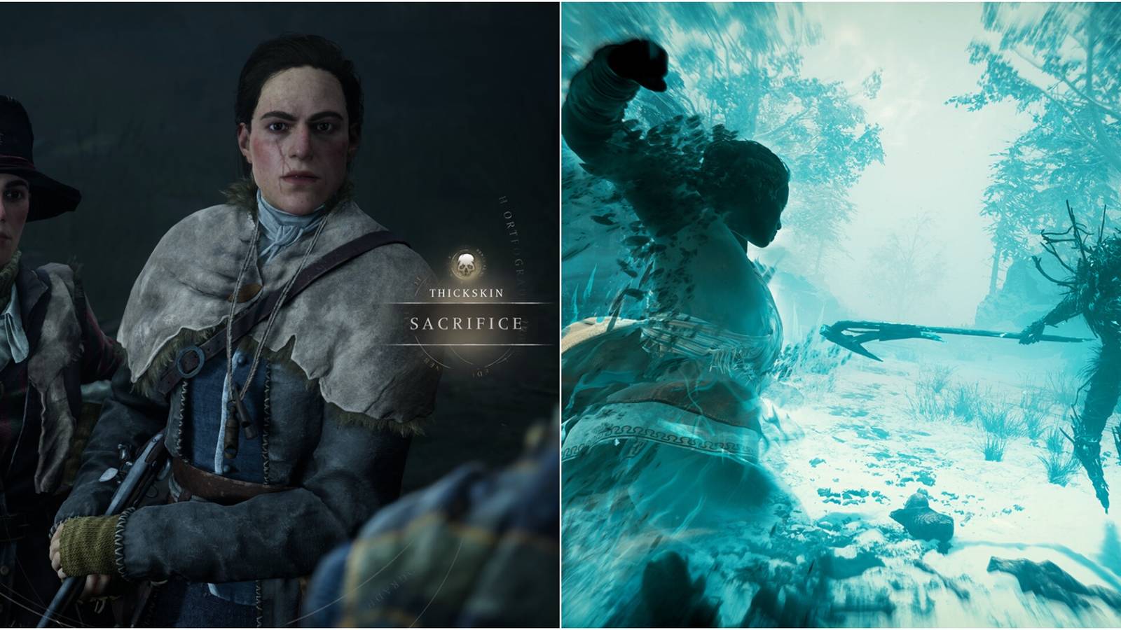 Chocie and Antea attacking an enemy in Banishers 