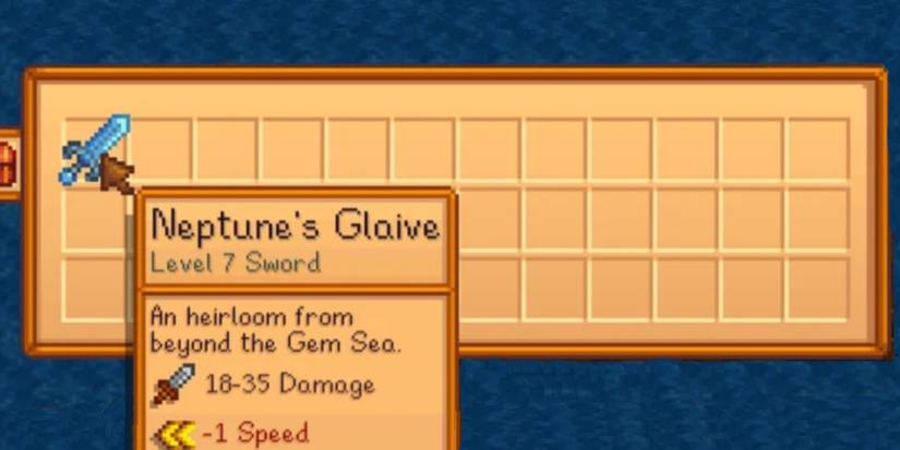 Inventory of Neptune's Glaive sword.