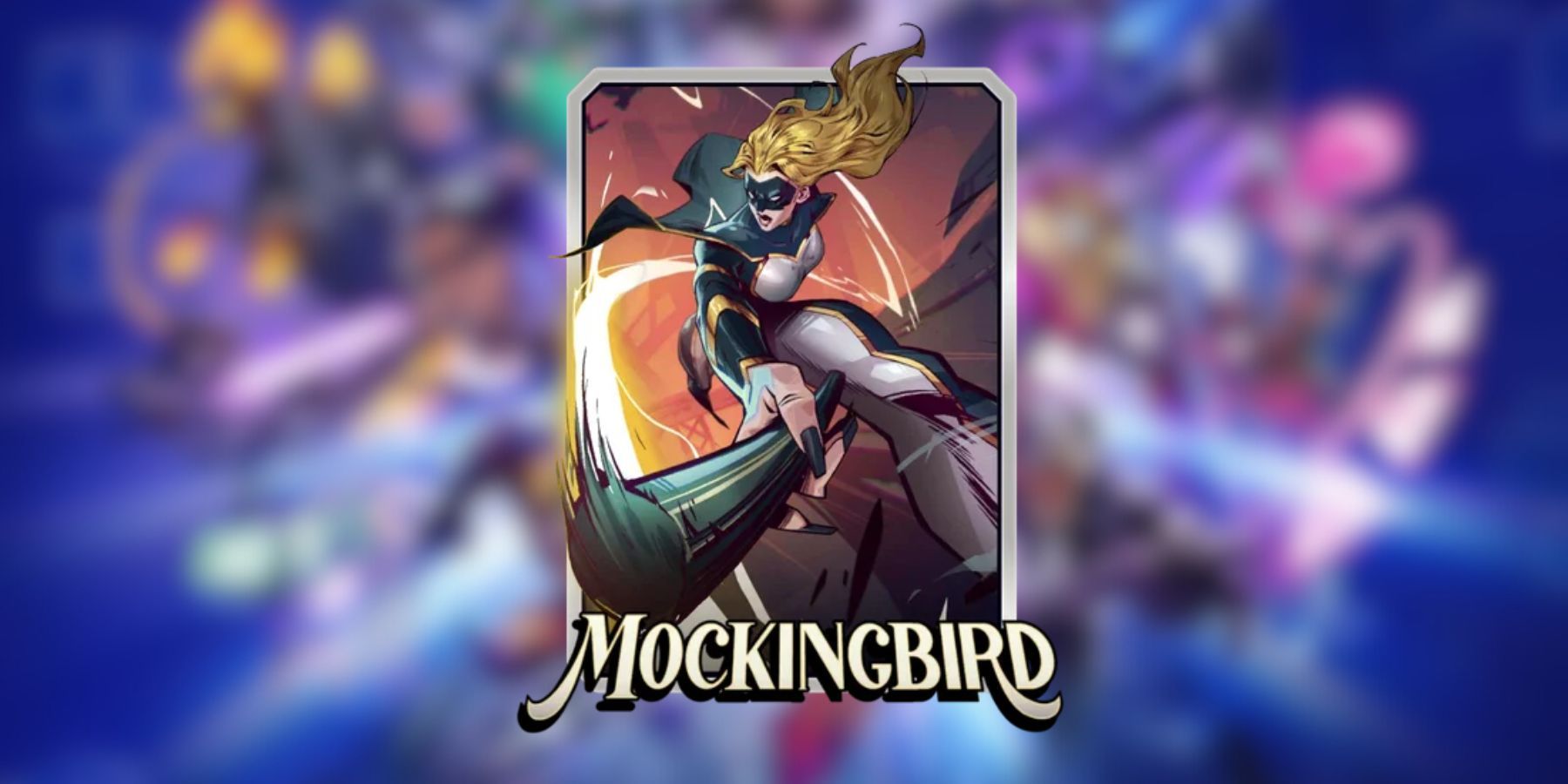 a mockingbird card variant in marvel snap.