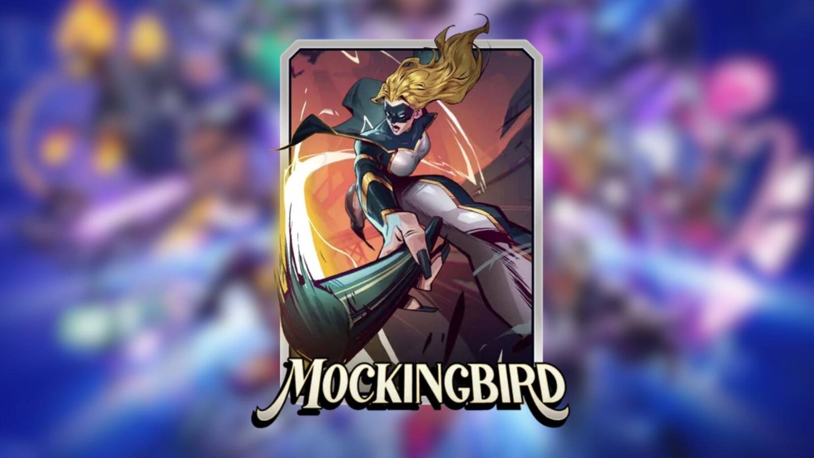 a mockingbird card variant in marvel snap.