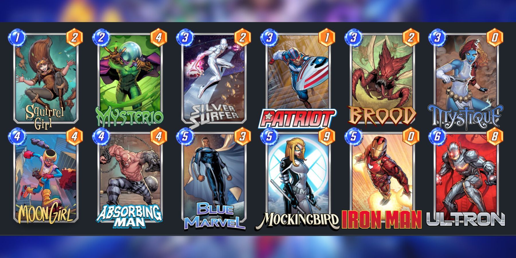 best cards for a mockingbird deck in marvel snap.