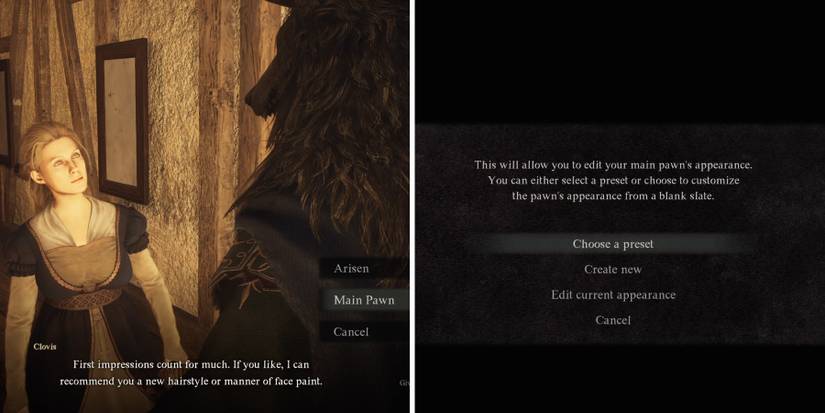 modify main pawn or self in dragon dogma 2