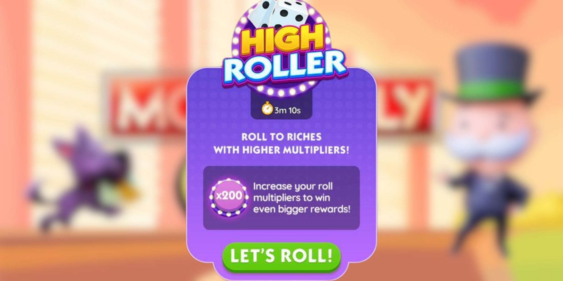 monopoly go high roller schedule